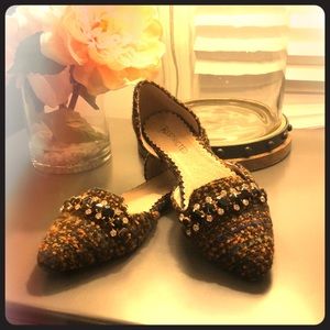 Fabric Jeweled Flats